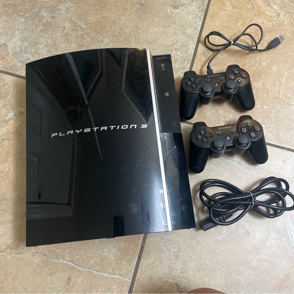 Sony PlayStation 3 Fat PS3 74GB Black Console Gaming System CECHL01